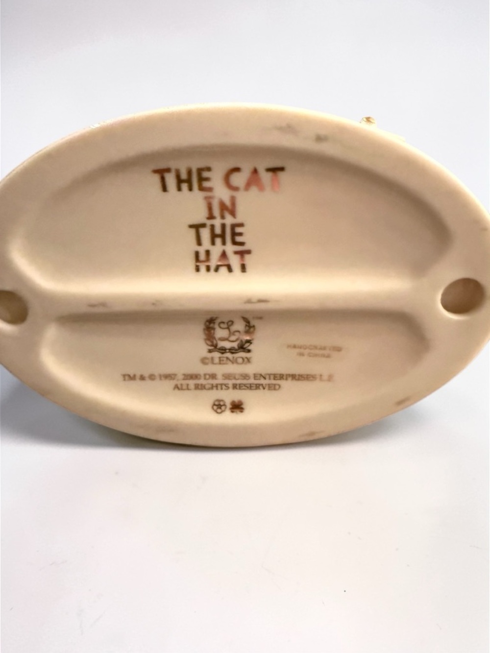 Lenox Dr. Seuss The Cat in the Hat Ivory China Figurine 24k Gold Accents - Picture 2 of 12